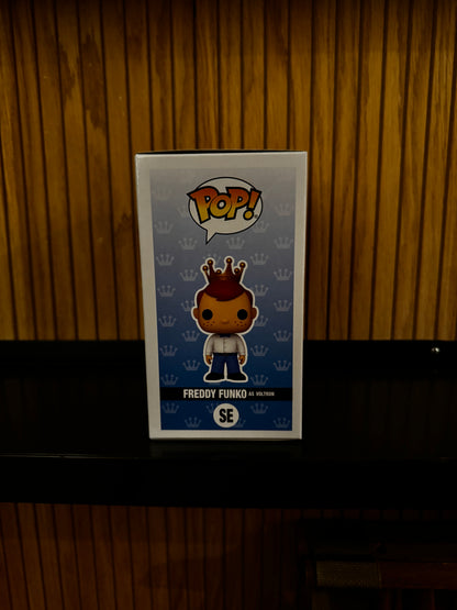 Metallic Freddy Funko as Voltron Funko Pop! figure from Ralphie's Funhouse, limited edition 2000, collectible toy with detailed design.