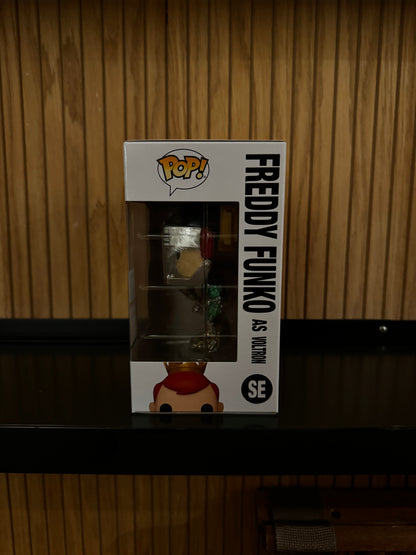 Metallic Freddy Funko as Voltron Funko Pop! figure from Ralphie's Funhouse, limited edition 2000, collectible character with detailed design.