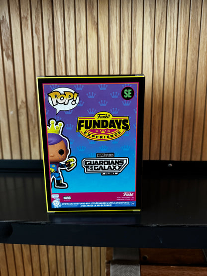 Funko Fundays 2025 Marvel GotG Freddy Funko as Star-Lord Pop! Vinyl figure with blacklight effects, limited edition LE250.