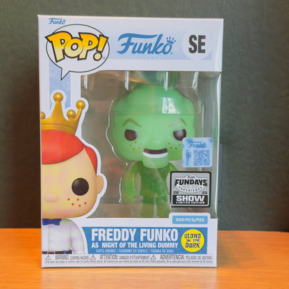 Funko Fundays 2025 Pop! Originals R.L. Stine Freddy Funko as Night of the Living Dummy glow-in-the-dark figure, limited edition LE500