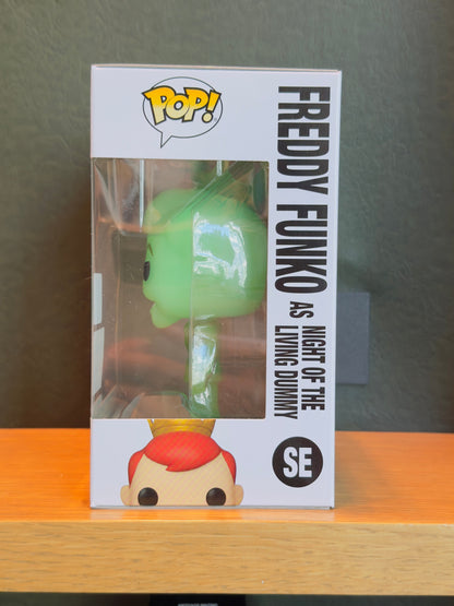 Glow-in-the-dark Freddy Funko as Night of the Living Dummy from Funko Fundays 2025, Pop! Originals R.L. Stine collectible figure.