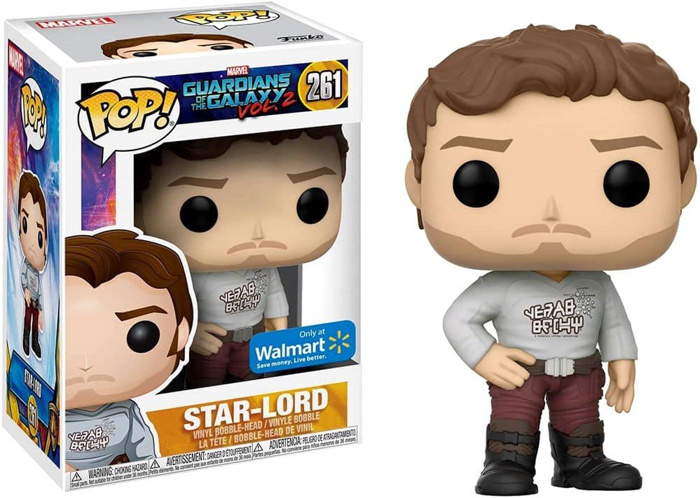 Funko Marvel Guardians of the Galaxy Star-Lord 261 collectible figure from Ralphie's Funhouse, detailed pop character with helmet and blaster