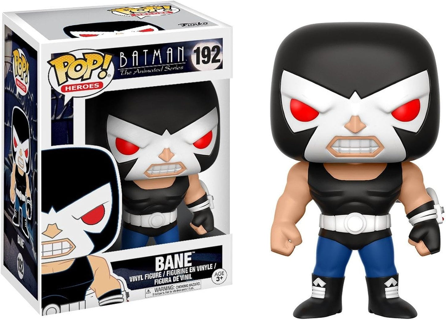 Animated Batman Bane Funko POP! figure from Ralphie's Funhouse, with detailed costume and dynamic pose.