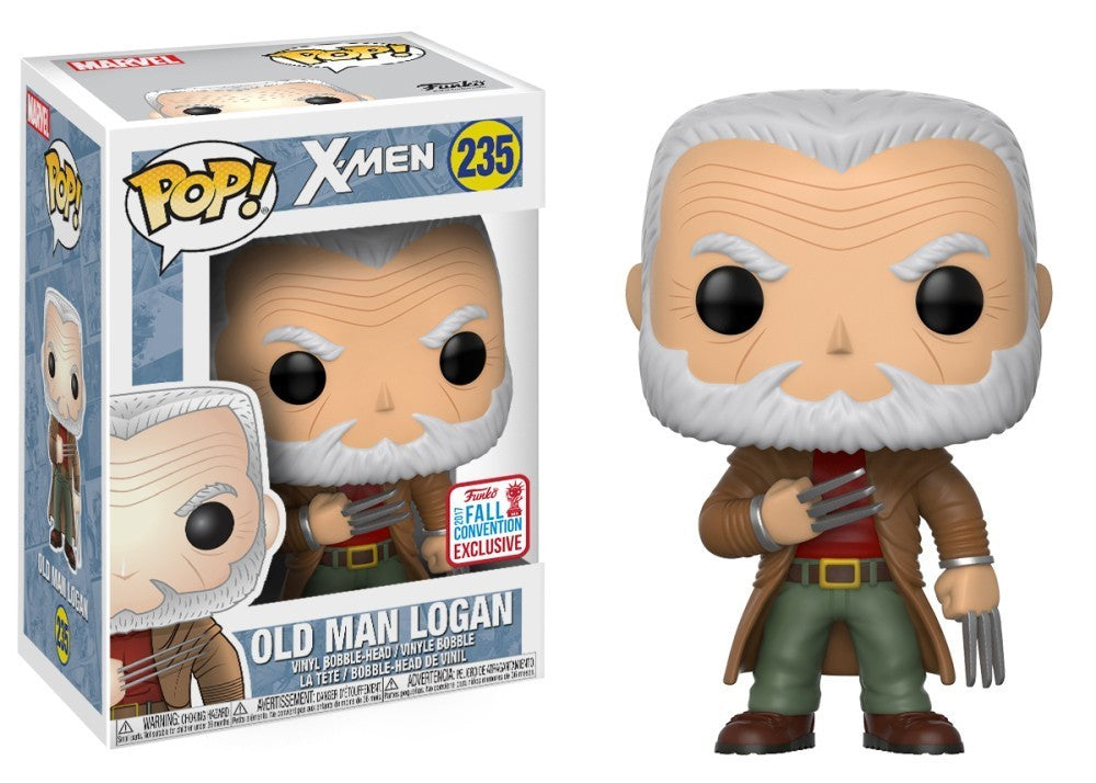 Funko Pop! Marvel Old Man Logan figure from Ralphie's Funhouse, featuring detailed Marvel comic character collectible.