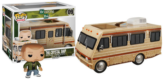 Funko POP Rides: Breaking Bad The Crystal Ship vinyl toy from Ralphie's Funhouse, featuring a detailed model of the iconic ship.