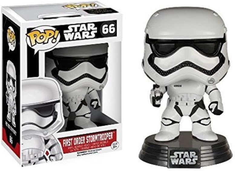 Funko POP! Star Wars First Order Stormtrooper vinyl bobble-head figure from Ralphie's Funhouse, detailed collectible toy with helmet and armor