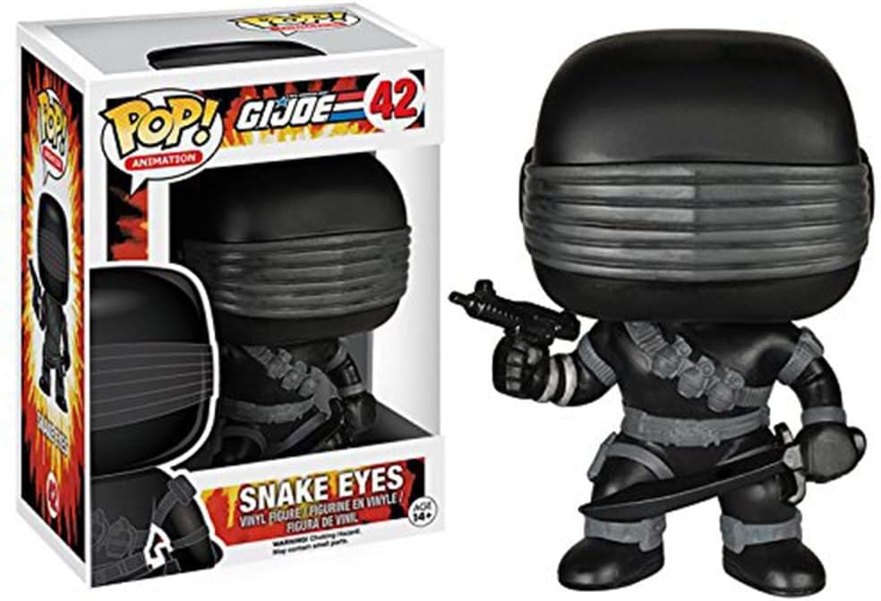 Funko POP TV Snake Eyes G.I. Joe action figure by Ralphie's Funhouse, featuring detailed ninja costume and signature mask.