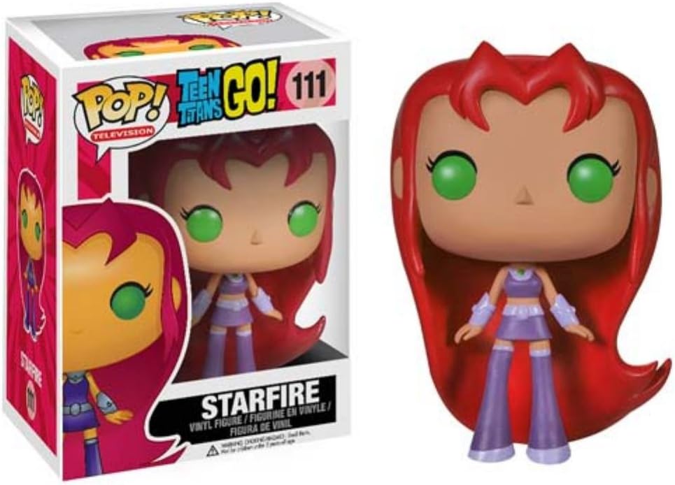 Funko POP TV Teen Titans Go! Starfire #111 collectible figure by Ralphie's Funhouse on display.