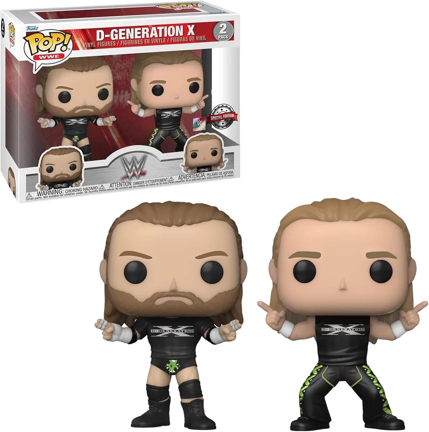Funko Pop! WWE D-Generation X 2-pack vinyl figures from Ralphie's Funhouse, featuring WWE characters in collectible display poses