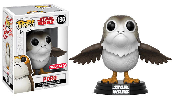 Funko Star Wars Episode VIII Porg bobble-head figure from Ralphie's Funhouse, featuring a detailed vinyl collectible toy.