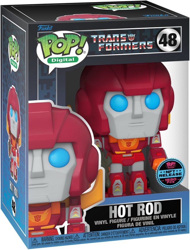 Colorful Hot Rod toy car from Ralphie's Funhouse with detailed paint and sleek design, perfect for collectors and racing fans.