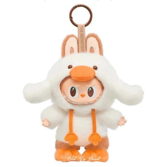 Colorful vinyl plush Labubu Forest Fairy Tale Series hanging card by Ralphie's Funhouse, featuring whimsical fairy tale character design.
