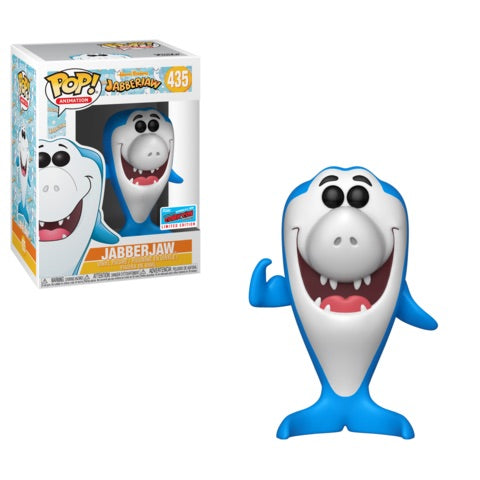Jabberjaw Funhouse collectible figure from NYCC, featuring cartoon character with blue shark design and detailed paintwork.