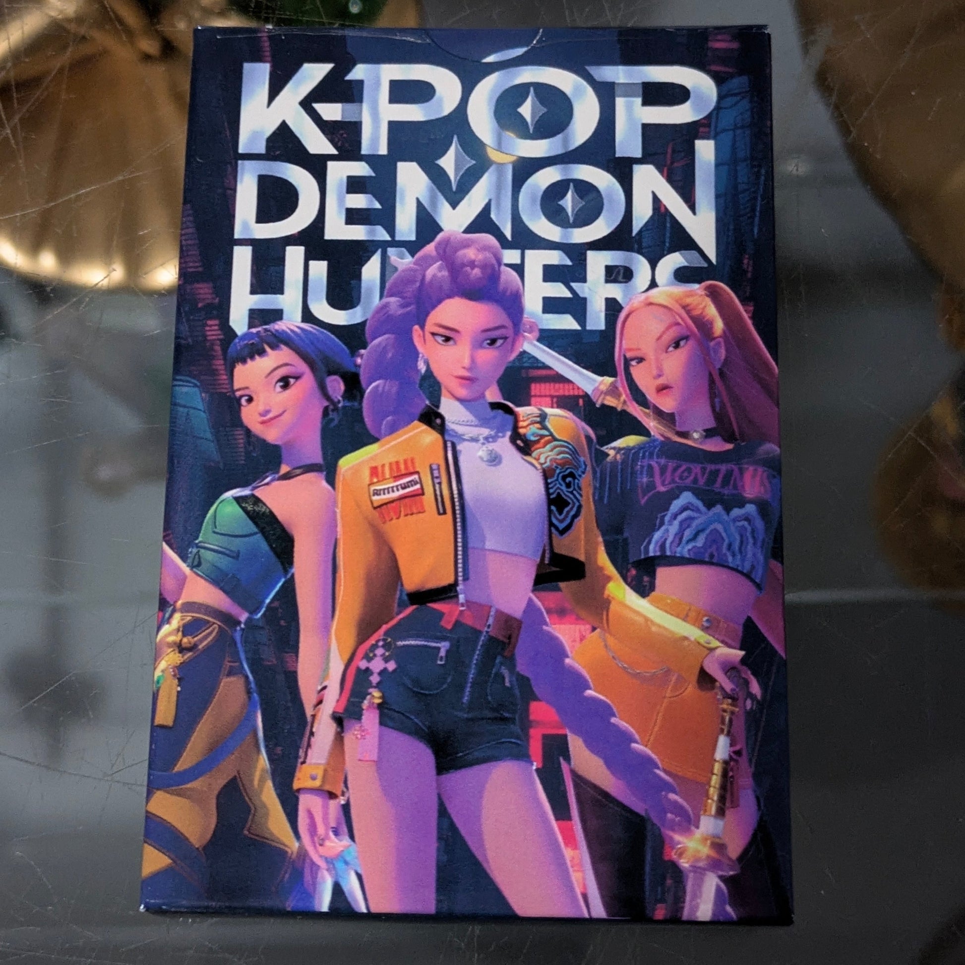 K-POP DEMON HUNTERS collectible card set by Ralphie's Funhouse, featuring 55 character edition cards with vibrant designs.