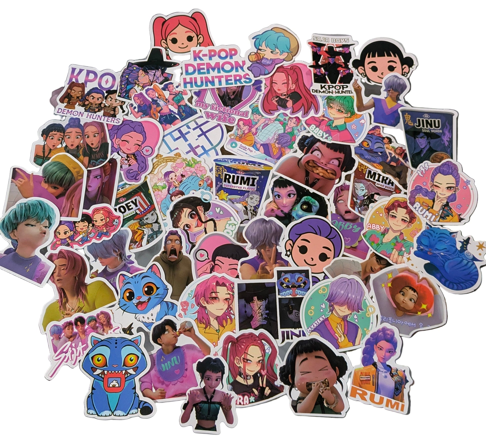 K-POP DEMON HUNTERS sticker pack by Ralphie's Funhouse with 50 colorful character-themed stickers for decorating and collection