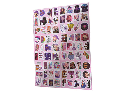 K-POP Demon Hunters sticker pack by Ralphie's Funhouse with 75 colorful stickers featuring characters from the series.