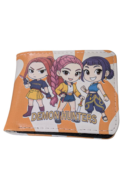K-POP Demon Hunters Wallet featuring chibi-style characters from Ralphie's Funhouse, colorful and compact wallet design.