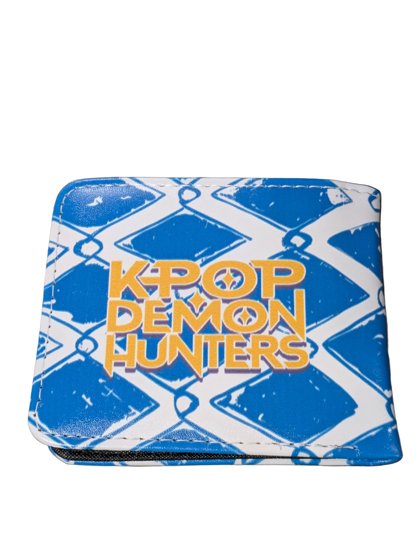 K-POP DEMON HUNTERS wallet featuring Derpy Tiger and friends from Ralphie's Funhouse, with colorful cartoon character design.