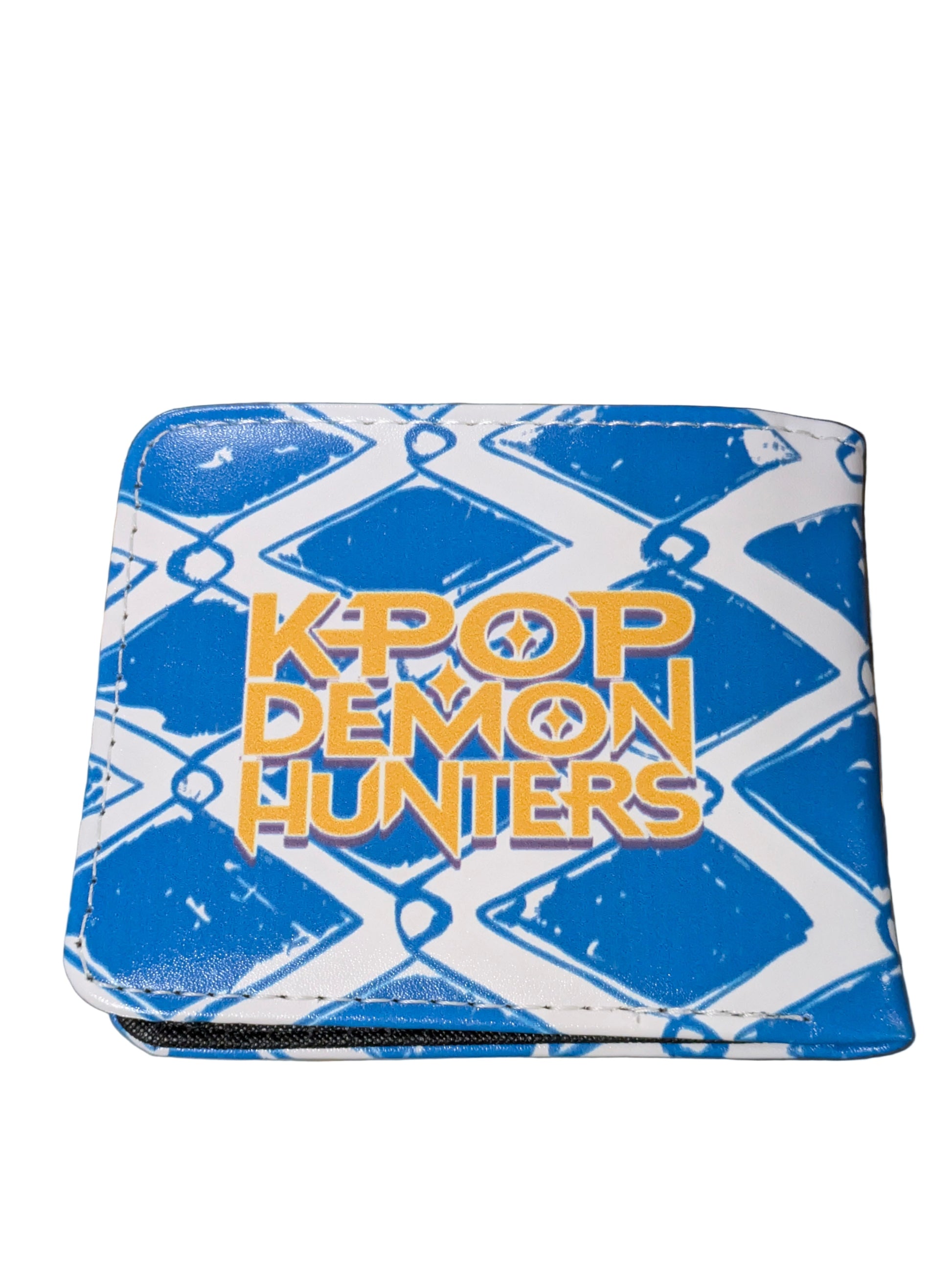 K-POP DEMON HUNTERS wallet featuring Derpy Tiger and friends from Ralphie's Funhouse, with colorful cartoon character design.