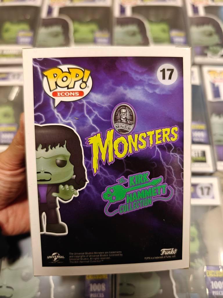 Kirk Hammett Frankenstein guitar figurine by Ralphie's Funhouse, detailed collectible with iconic monster-inspired design