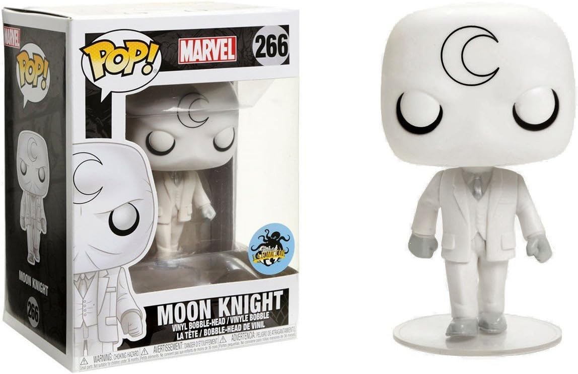 Marvel Moon Knight exclusive Pop figure by Ralphie's Funhouse, featuring Moon Knight in detailed costume and dynamic pose.