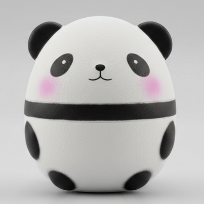 Soft, slow-foam Perfect Panda Squishy by Ralphie's Funhouse shown in a cute panda design for stress relief and sensory play.