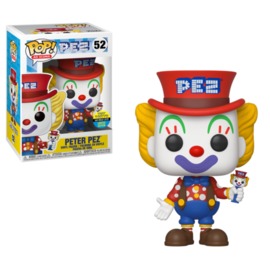 Peter Pez collectible figure from Ralphie's Funhouse, featuring a detailed SDCC edition with vibrant colors and classic Pez design.