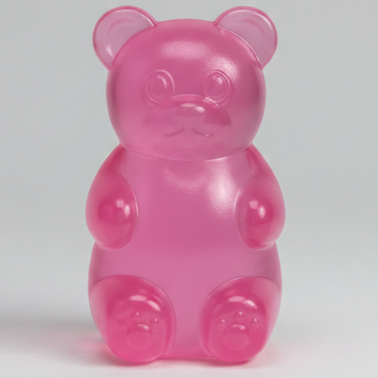 Pink Gummy Bear Squish toy from Ralphie's Funhouse, slow-rising squishy with soft, textured gummy bear design.