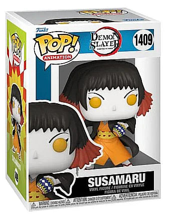 Pop! Animation Demon Slayer Susamaru figure from Ralphie's Funhouse, featuring Susamaru with colorful kimono and playful expression.