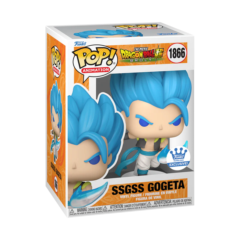 Funko Pop! Animation Dragon Ball Super SSGSS Gogeta figure, collectible vinyl toy, detailed character from the Dragon Ball series