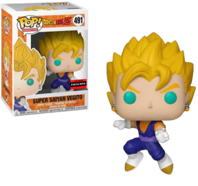 Super Saiyan Vegito Pop! Animation figure from Dragon Ball Z by Ralphie's Funhouse, AAA Anime Exclusive, detailed collectible toy image.
