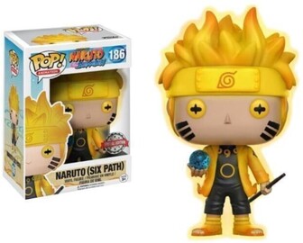 Glow special edition Naruto Shippuden Pop! Animation sticker featuring Naruto Six Path design, from Ralphie's Funhouse.
