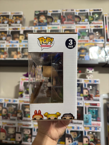 Powerpuff Girls Diamond Glitter 3-Pack Funko Pop! figures from Ralphie's Funhouse, featuring colorful collectible characters.