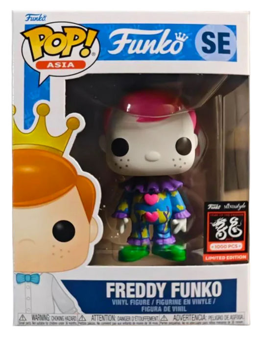 Freddy Funko as Love Combrat Pop! Asia collectible figure by Ralphie's Funhouse, featuring blacklight-friendly design and detailed art.