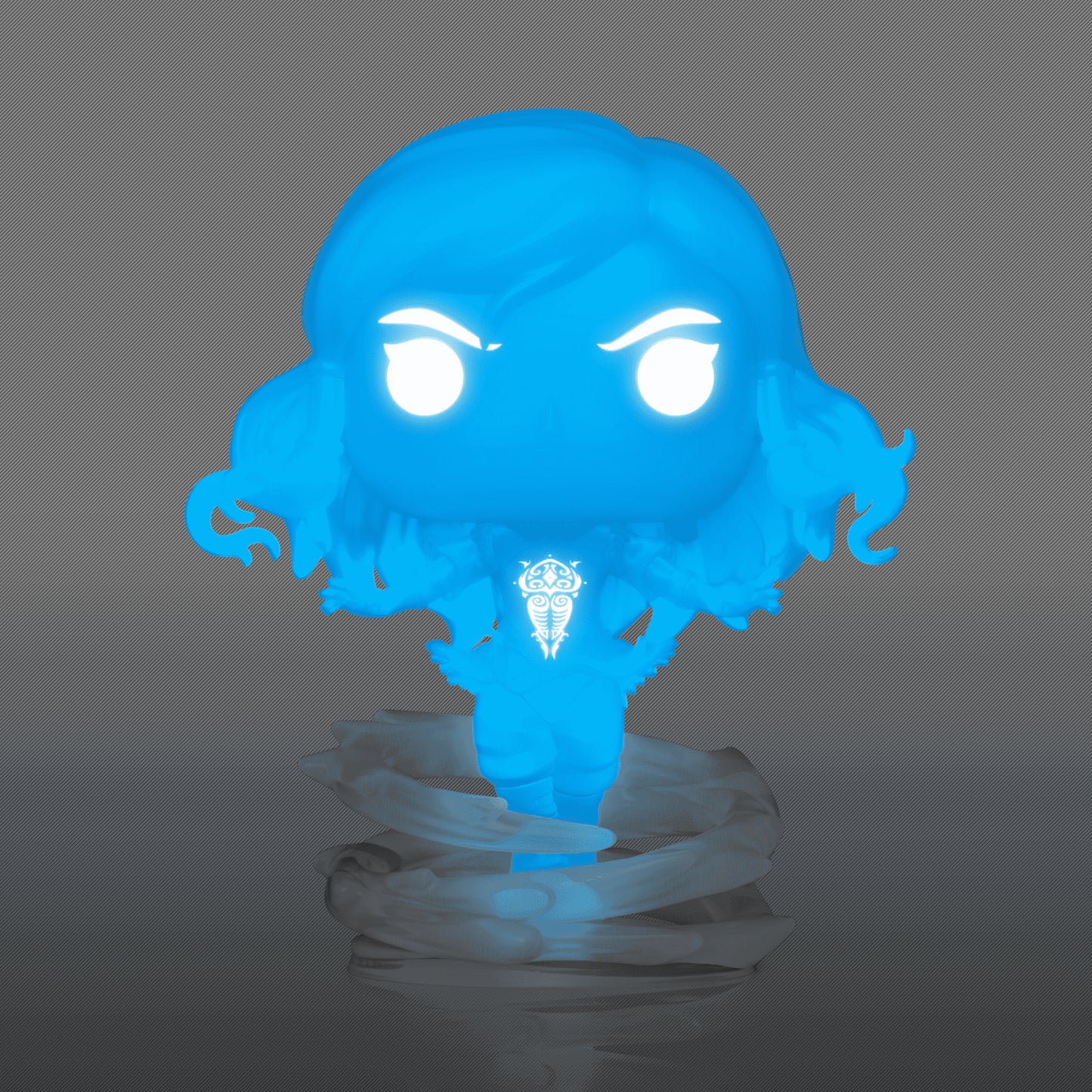 Pop! Digital Avatar Legends Korra Spirit glow-in-the-dark Funko NFT collectible, #404 LE1800, with vibrant spirit design.