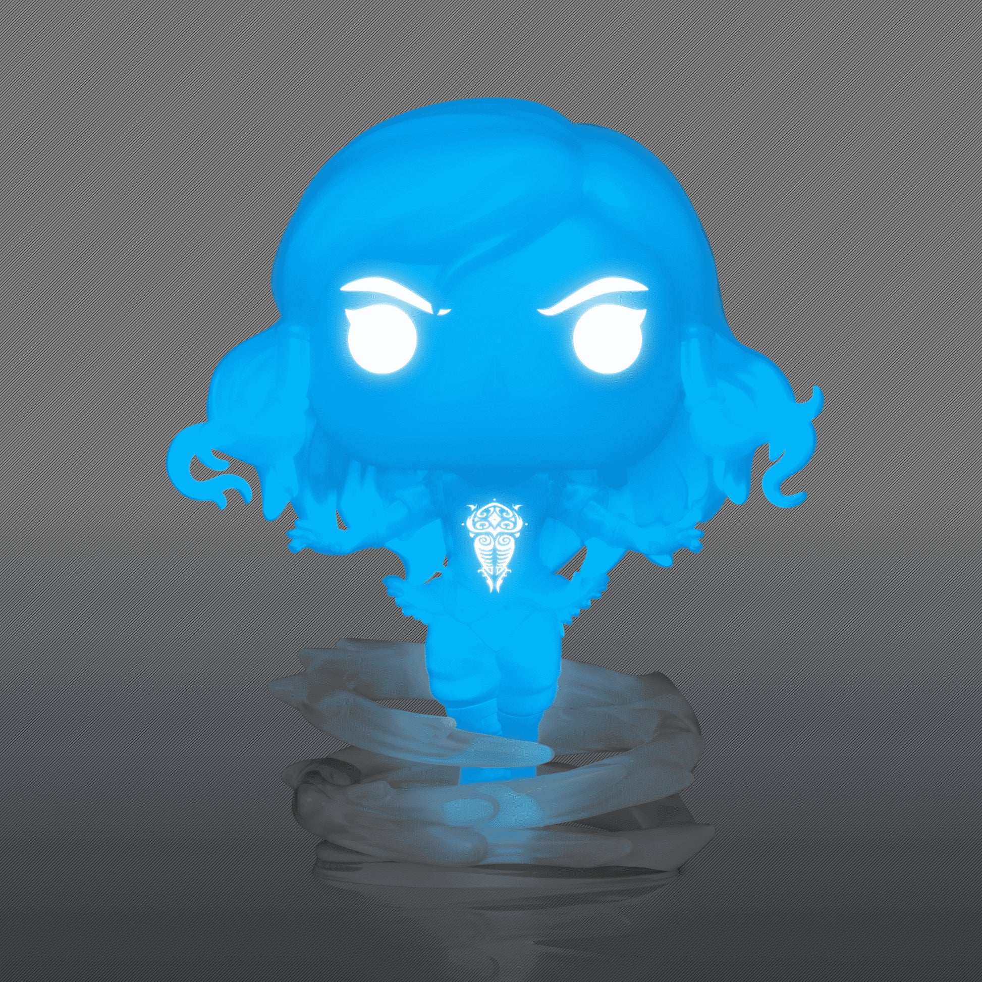 Pop! Digital Avatar Legends Korra Spirit glow-in-the-dark Funko NFT collectible, #404 LE1800, with vibrant spirit design.