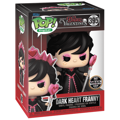 Digital Freddy’s Dark Valentine Franny NFT collectible from Ralphie’s Funhouse featuring Dark Heart design and PopShield Armor.