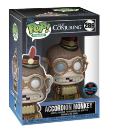 Pop! Digital WB Horror X Funko Series 2 Accordion Monkey figure by Ralphie's Funhouse, featuring a detailed cartoon-style monkey.