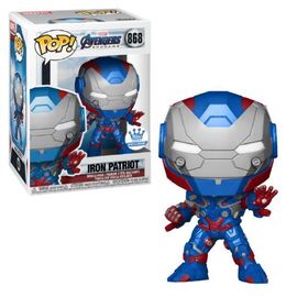 Metallic Iron Patriot Funko Pop! figure from Marvel Avengers Endgame, exclusive collectible with detailed design and vibrant colors.