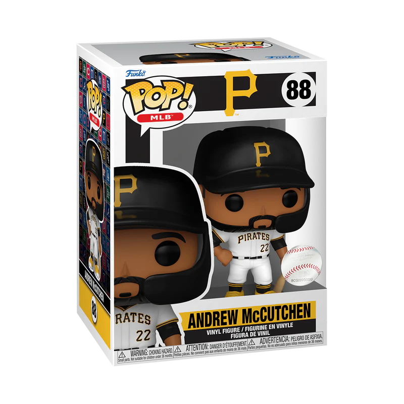 Pop! MLB Pittsburgh Pirates Andrew McCutchen collectible figure by Ralphie's Funhouse, featuring the character in Pirates team apparel.