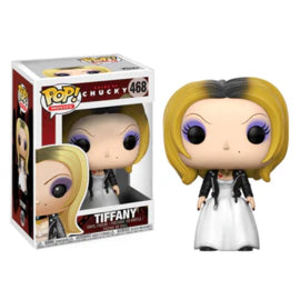 Pop! Movies Tiffany figure from Child's Play by Ralphie's Funhouse, featuring Tiffany in her iconic outfit and detailed facial features.