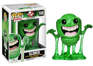 Pop! Movies Ghostbusters Slimer collectible figure from Ralphie's Funhouse, 2014 release, featuring Slimer in iconic Ghostbusters style.