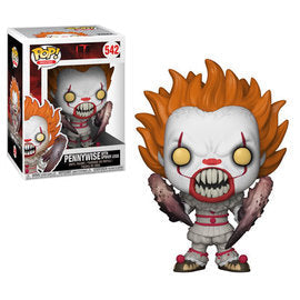 Pennywise the Dancing Clown figure from Pop! Movies series with spider legs, produced by Ralphie's Funhouse, detailed collectible toy