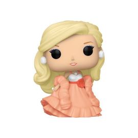 Retro Peaches N Cream Barbie doll by Mattel from Ralphie's Funhouse, featuring vintage-style clothing and classic Barbie details.