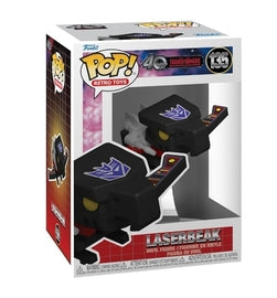 Retro Transformers G1 Laserbeak Pop! toy by Ralphie's Funhouse, detailed image showing classic character and vibrant colors.