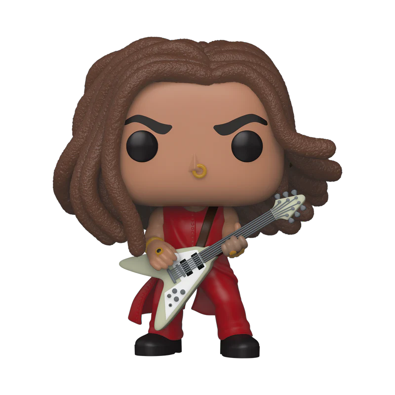 Pop! Rocks figurine of Lenny Kravitz from Ralphie's Funhouse, showcasing detailed design and vibrant colors.