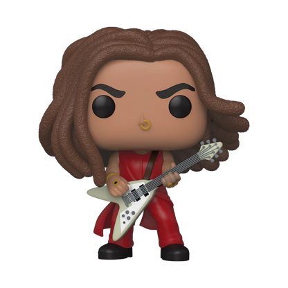 Pop! Rocks figurine of Lenny Kravitz from Ralphie's Funhouse, showcasing detailed design and vibrant colors.