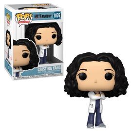 Pop! Television figure of Cristina Yang from Grey's Anatomy by Ralphie's Funhouse, showing her in medical scrubs with a confident pose.