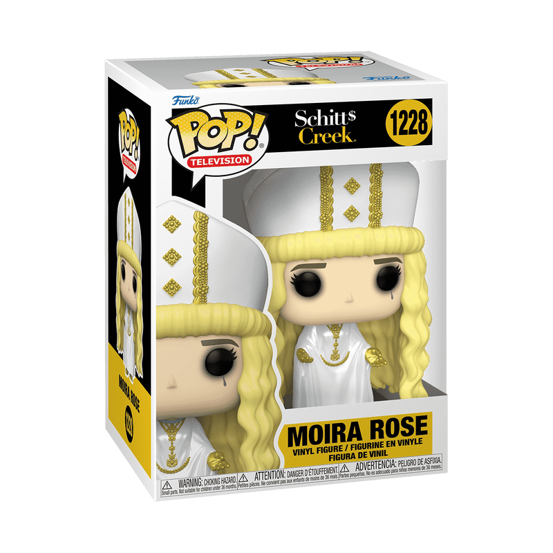 Pop! Television Moira Rose figure from Schitt's Creek by Ralphie's Funhouse, shown in a colorful collectible figure style.