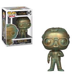 Pop! Vinyl figure of Stan Lee from Icons series with a patina finish, collectible toy by Ralphie's Funhouse.